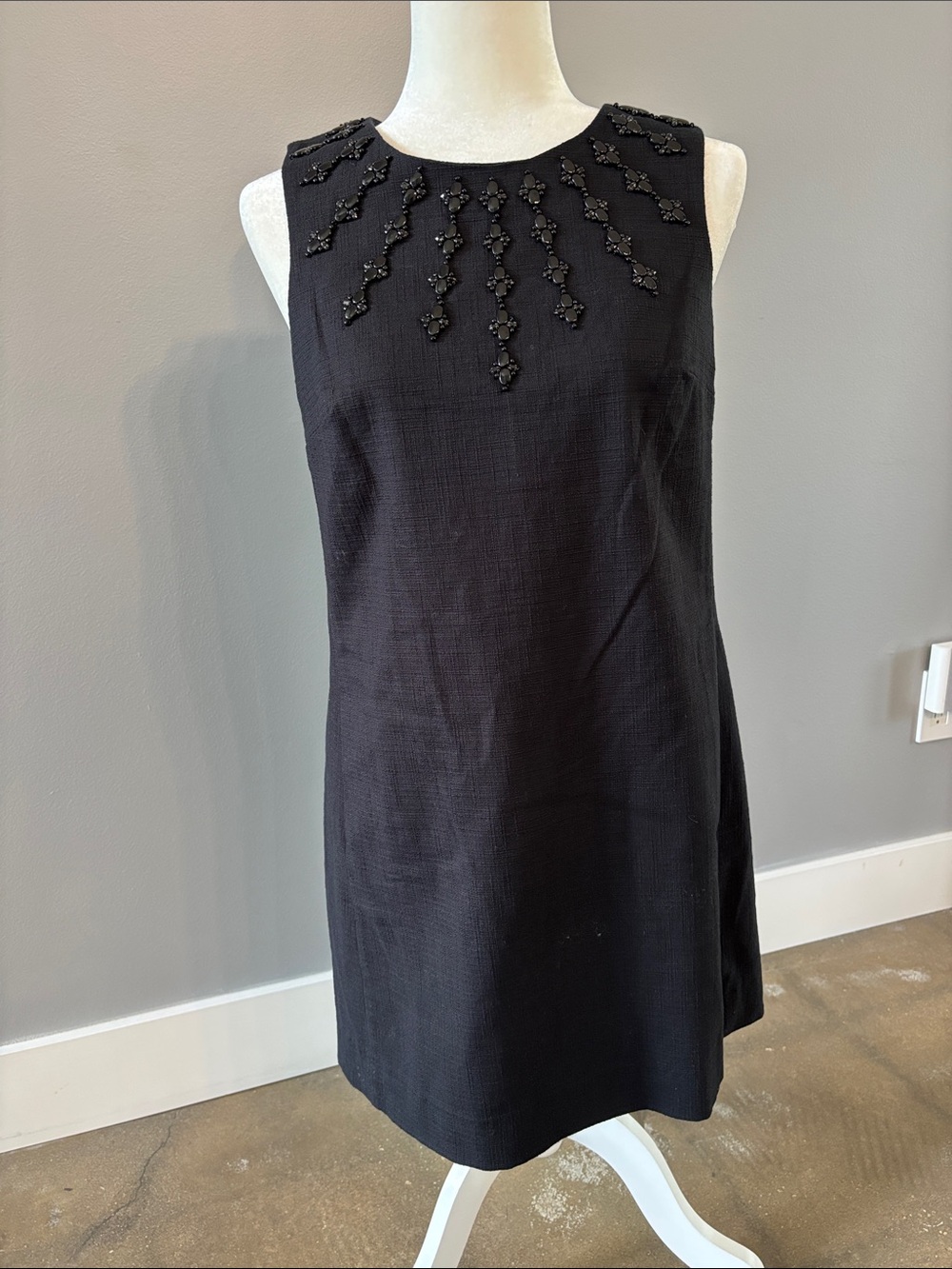 Lilly Pulitzer Black Sleeveless Beaded Shift Dress